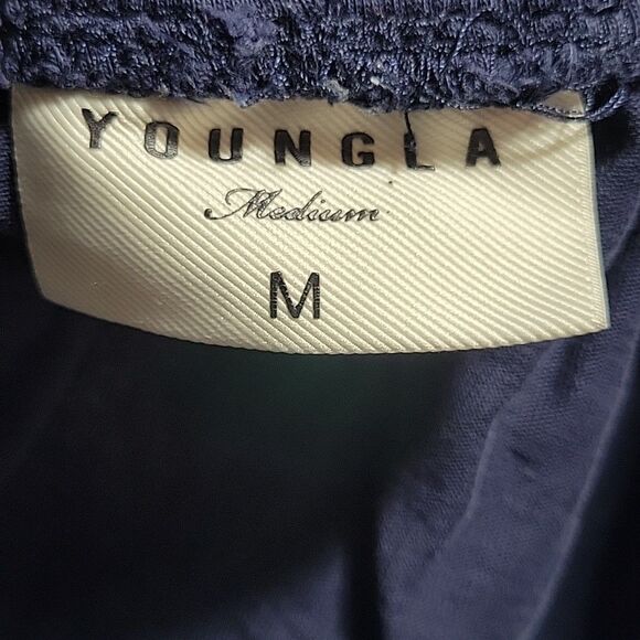 YoungLA 231 Pump Cover Joggers Mens Medium Navy Blue Workout Gym Pants - Picture 11 of 12